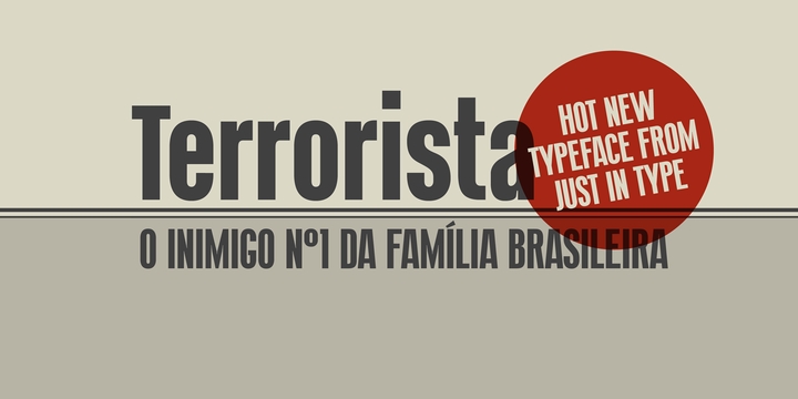 Пример шрифта Terrorista #1